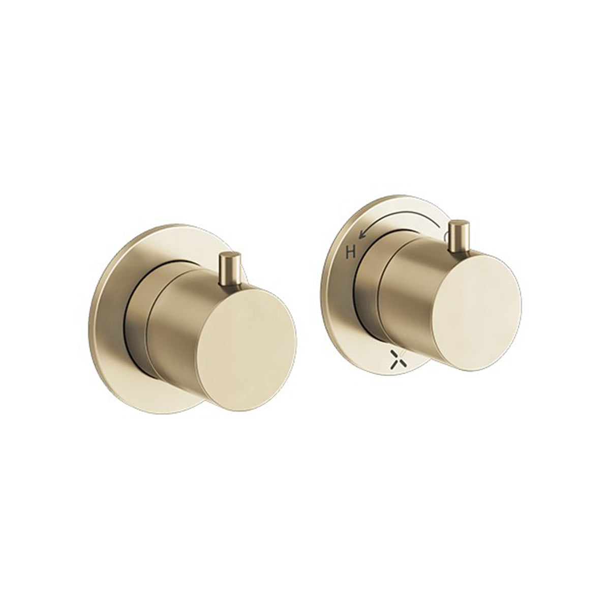 crosswater module 2 outlet concealed valve brushed brass