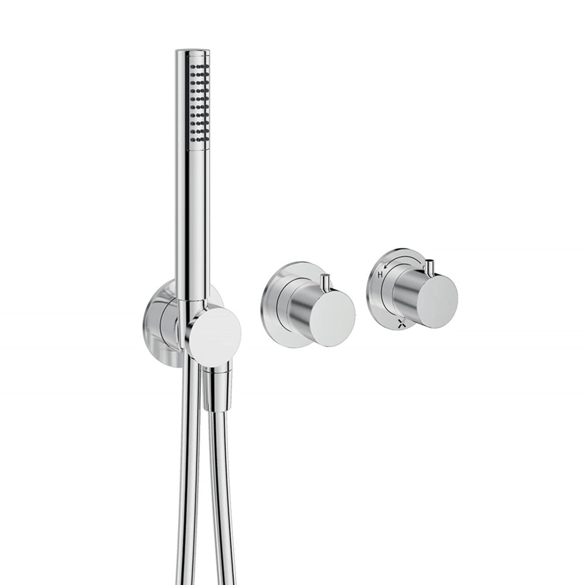 crosswater module 2 outlet concealed valve with handset chrome