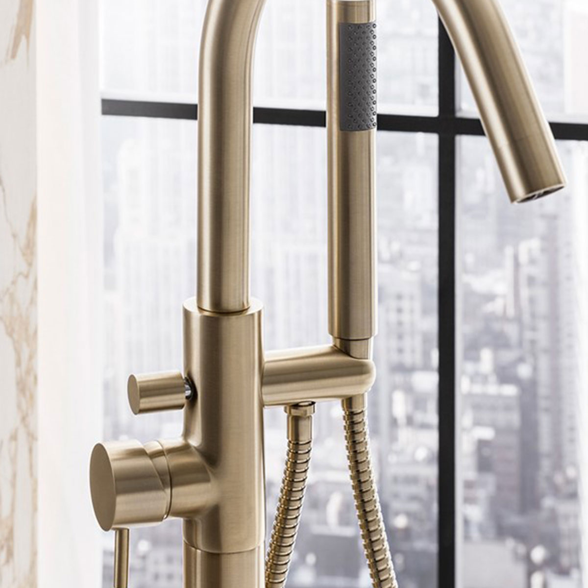 Crosswater MPRO Floorstanding Bath Shower Mixer With Handset