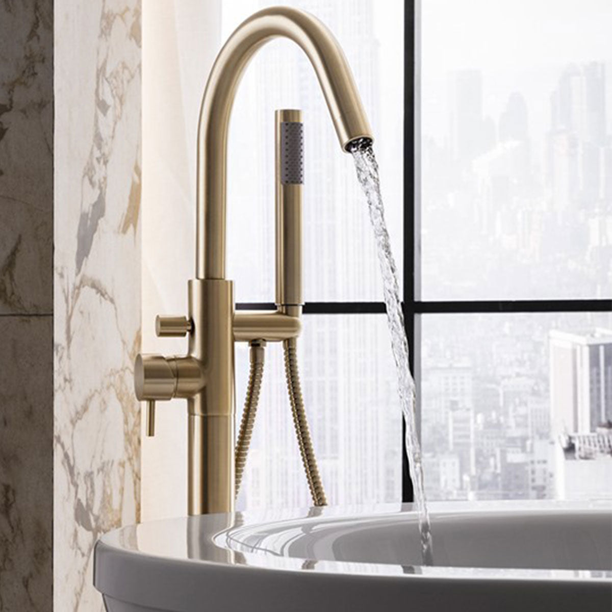 Crosswater MPRO Floorstanding Bath Shower Mixer With Handset