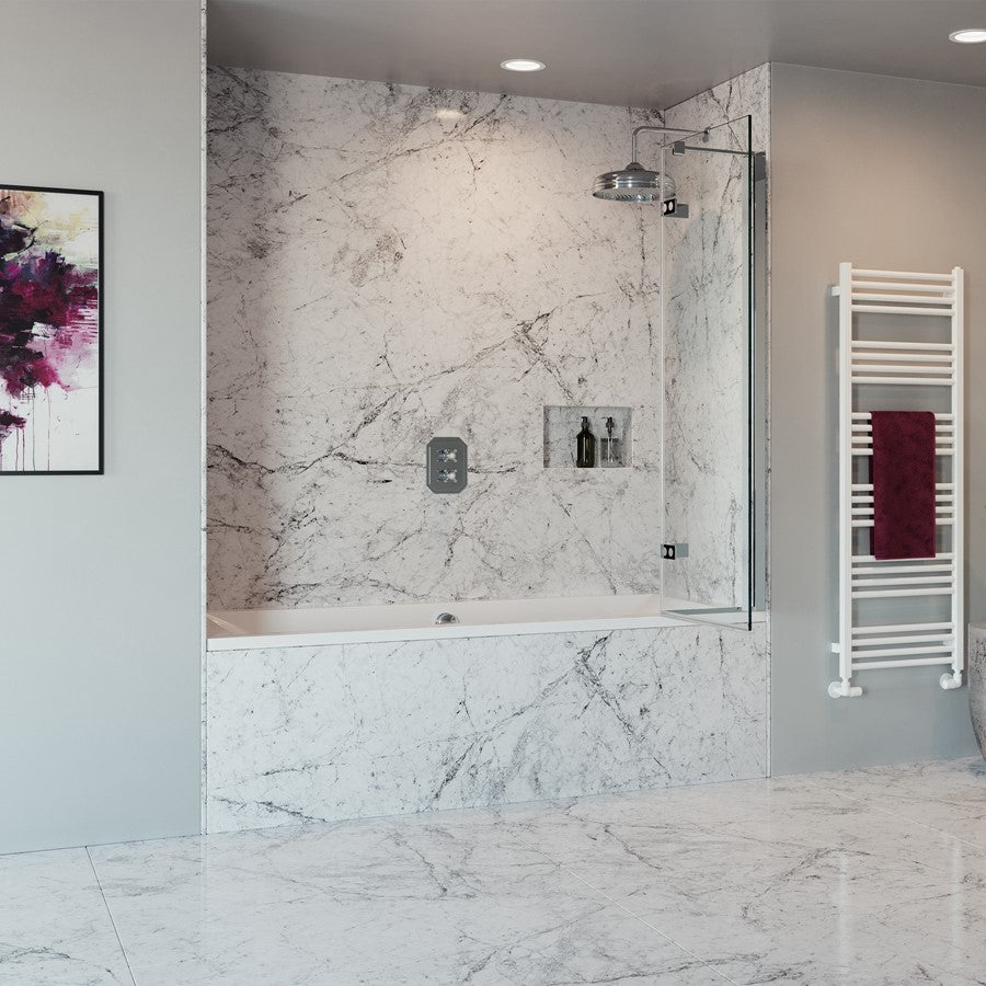 Crosswater OPTIX 10 Single Bath Screen with Inline Panel