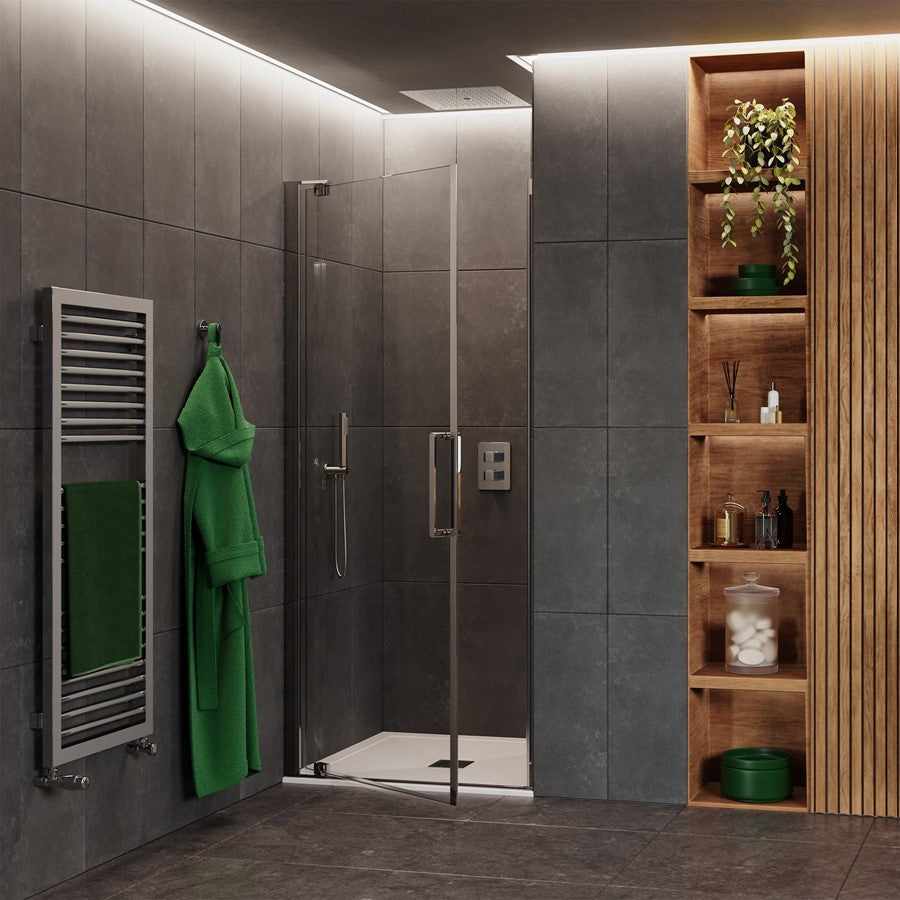 Crosswater OPTIX 10 Pivot Shower Door & Optional Side Panel