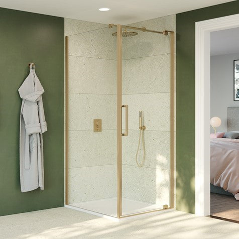 Crosswater OPTIX 10 Pivot Shower Door & Optional Side Panel