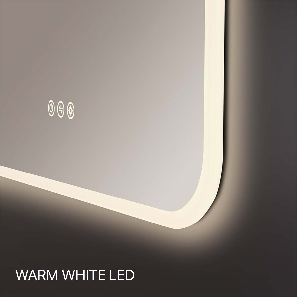 crosswater svelte led illuminated bathroom mirror warm white led