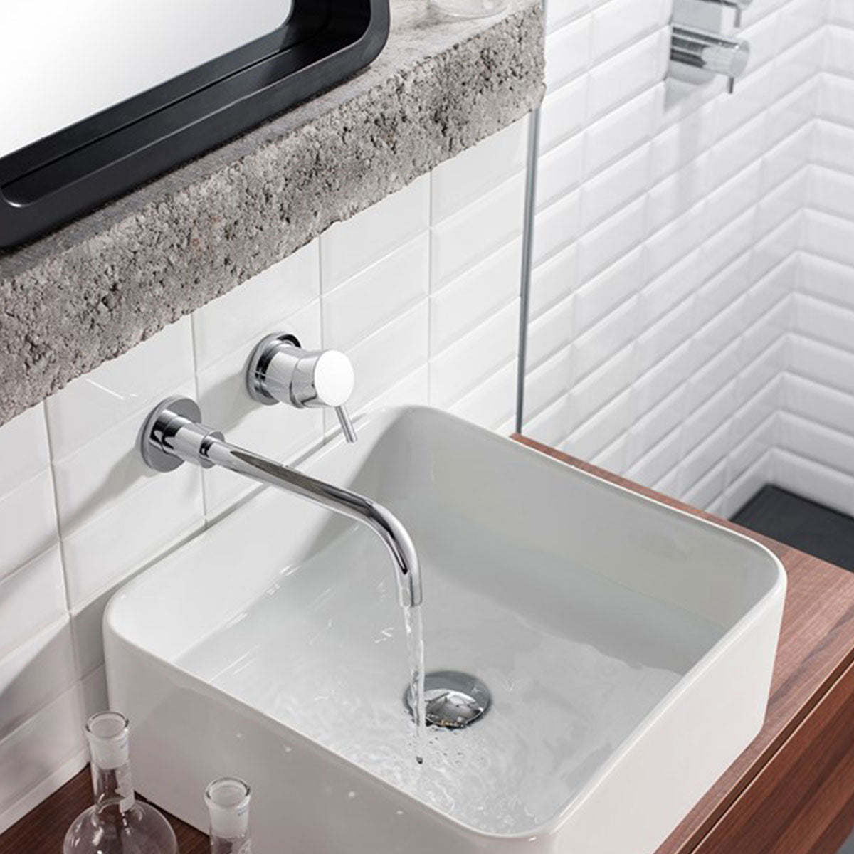 Crosswater Kai Lever Wall Mounted 2 Hole Basin Mixer
