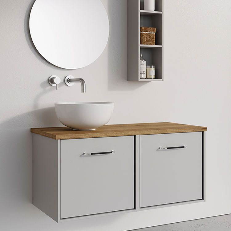 Crosswater Infinity 1000 Double Drawer Wall Hung Vanity Unit With Worktop
