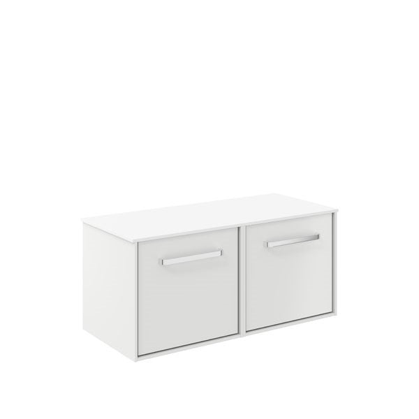 Crosswater Infinity 1000 Double Drawer Wall Hung Vanity Unit With Worktop