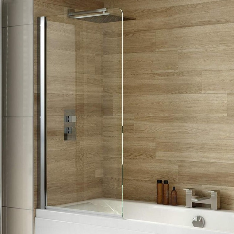 iBATH6 Curved Top Hinged Bath Screen 800 x 1500mm