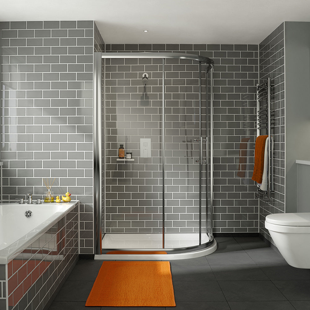 iFOUR Two Slide Door Offset Quadrant Shower Enclosure