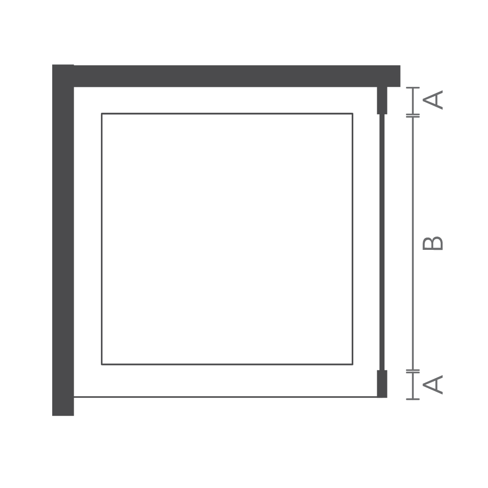 iFOUR Minimalist Glass Side Panel