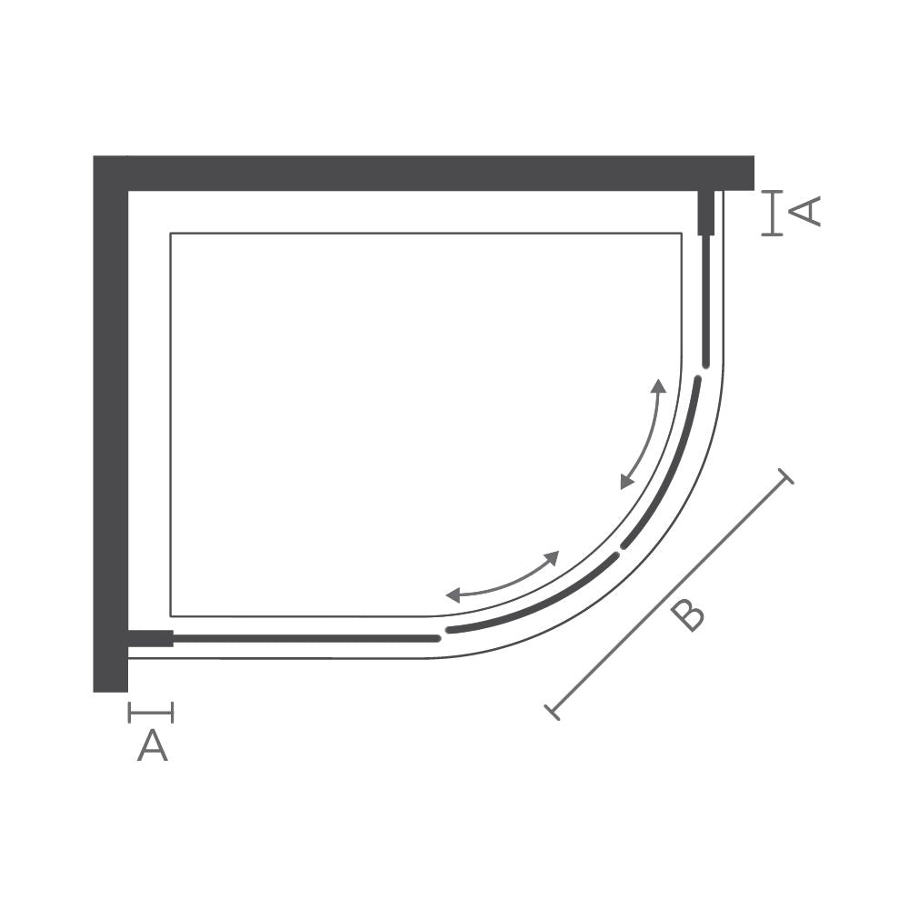 iFOUR Two Door Offset Quadrant Shower Enclosure