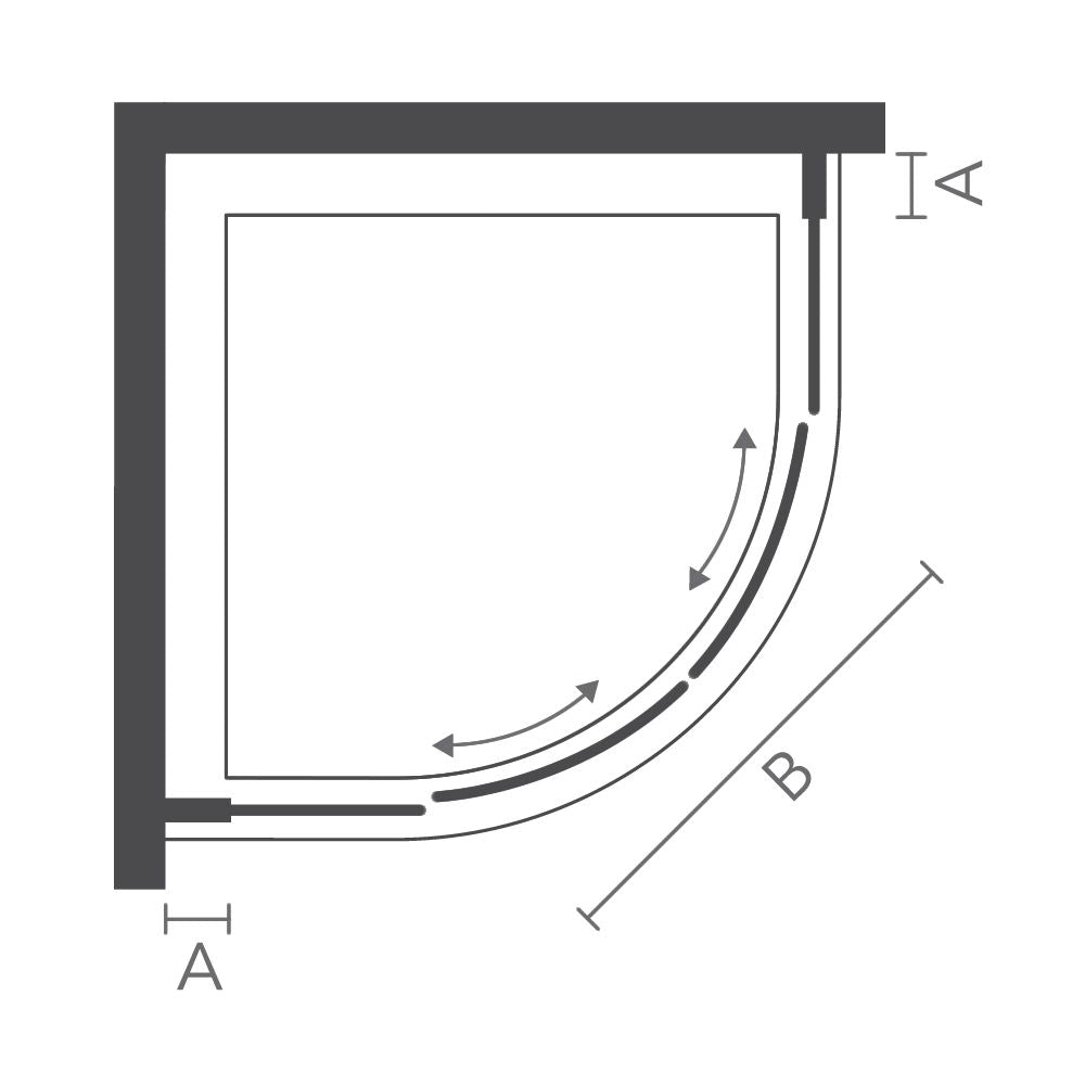 iFOUR Two Door Quadrant Shower Enclosure