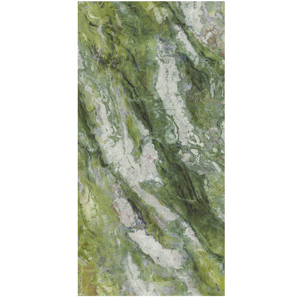 Deluxe Emerald Marble Effect Porcelain Tile Gloss 60x120cm