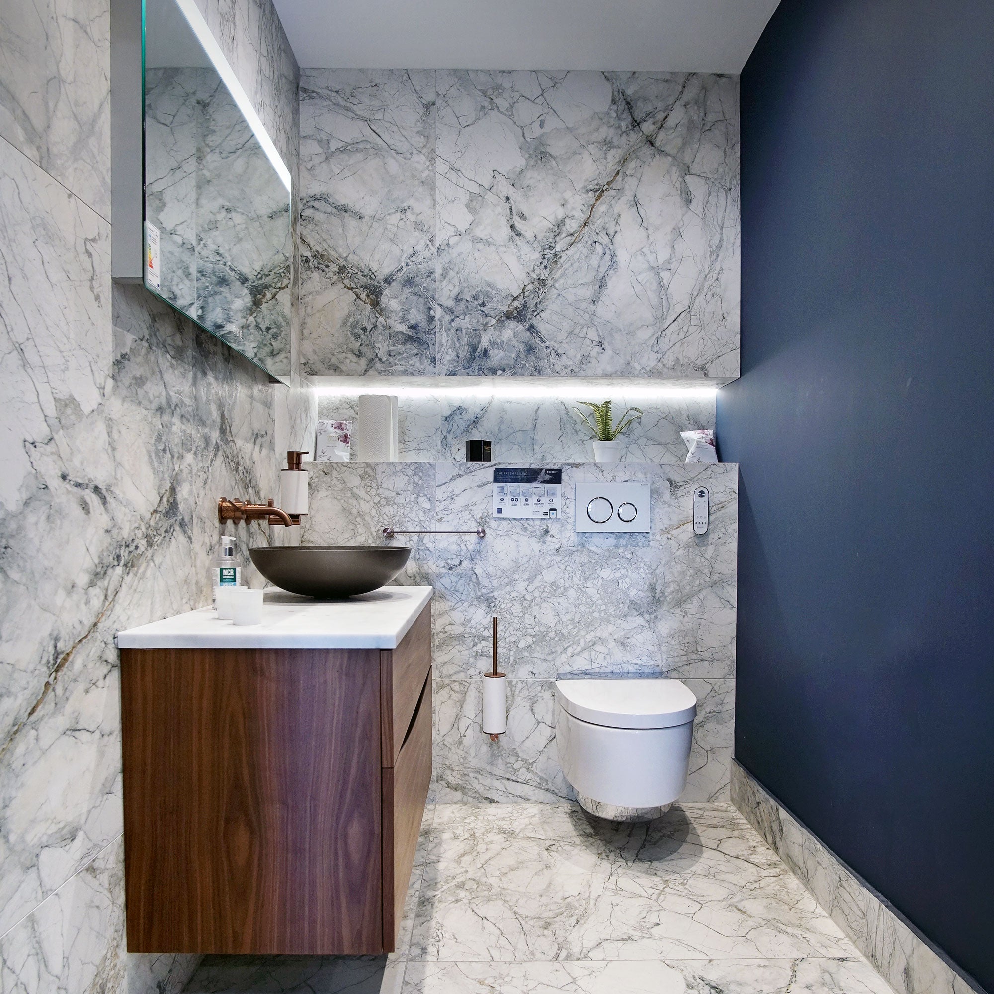 Supreme 4D Shaped Marble Effect Porcelain Tile Matt 100x100cm