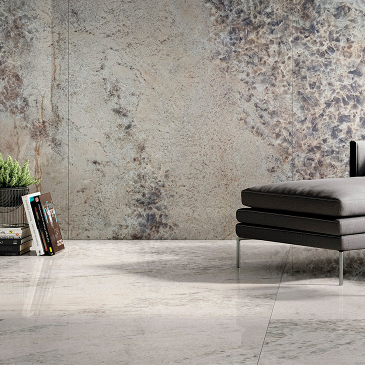 deluxe gemstone violet marble effect porcelain tile 60x120cm feature