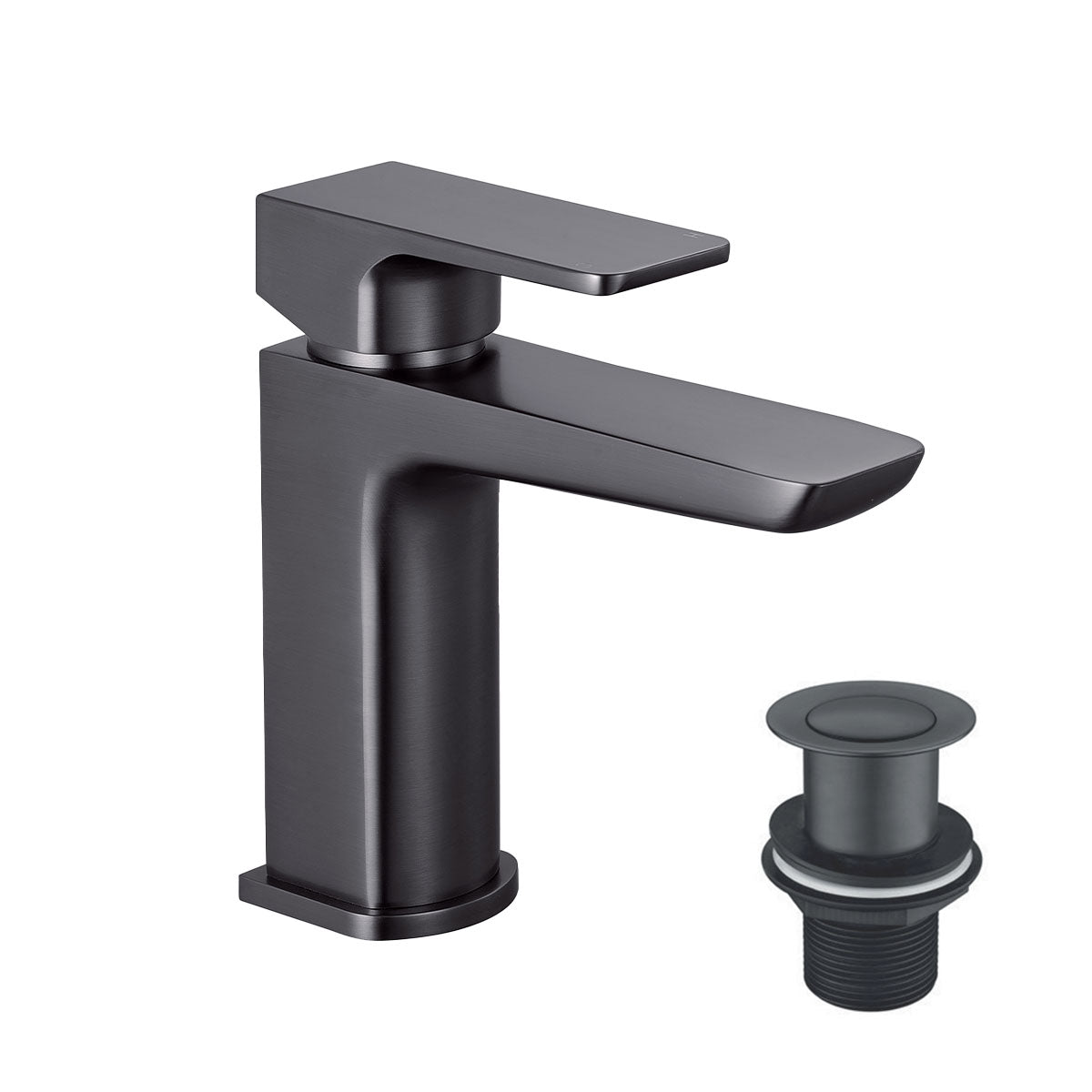 deluxe greenwich basin mono mixer tap gun metal