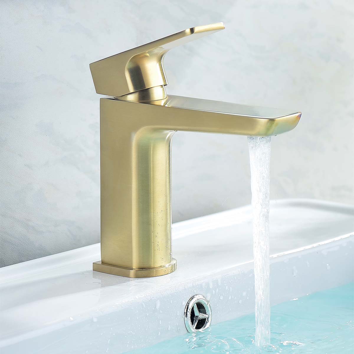 deluxe greenwich basin mono mixer tap brushed brass lifestyle