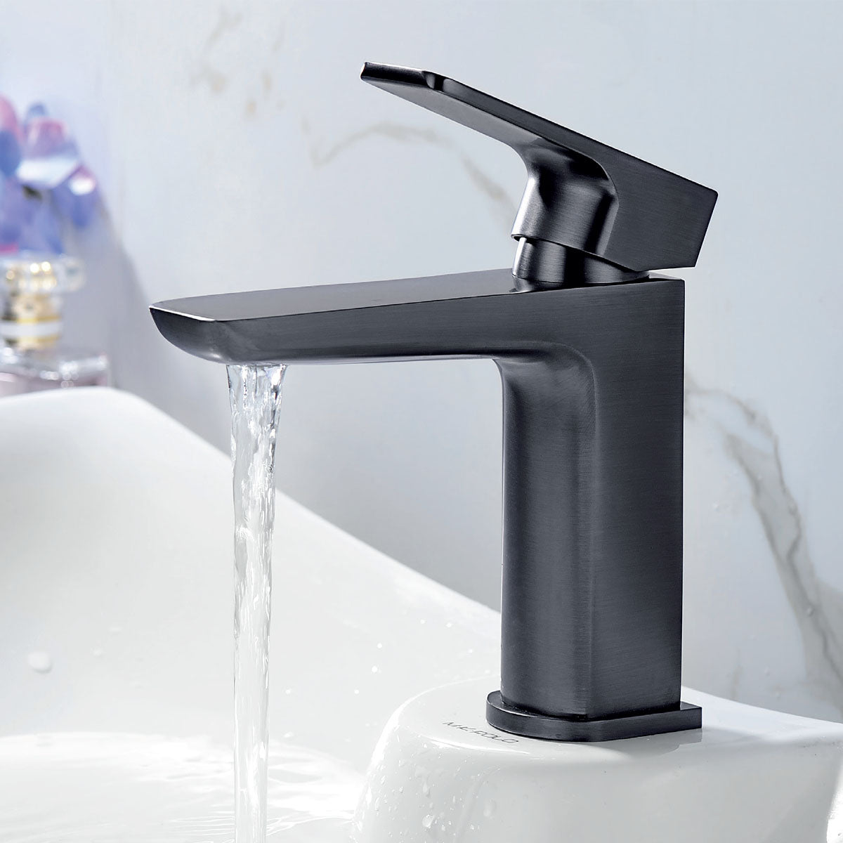 deluxe greenwich basin mono mixer tap gun metal lifestyle