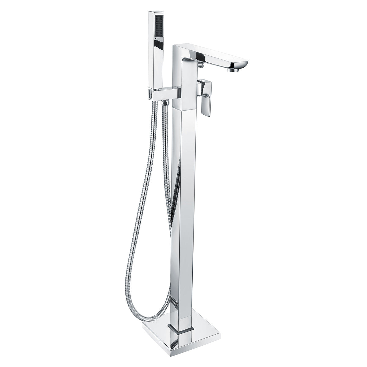 deluxe camden floor standing bath shower mixer chrome