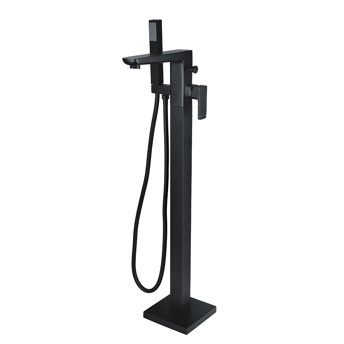 deluxe camden floor standing bath shower mixer matt black