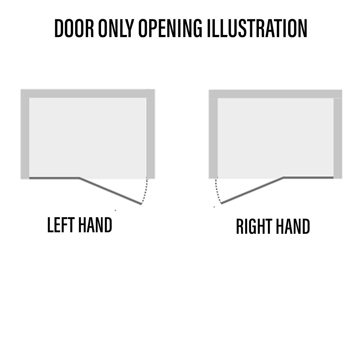 Drench FRAME Lite Shower Door Hinged To Inline Panel & Optional Side Panel