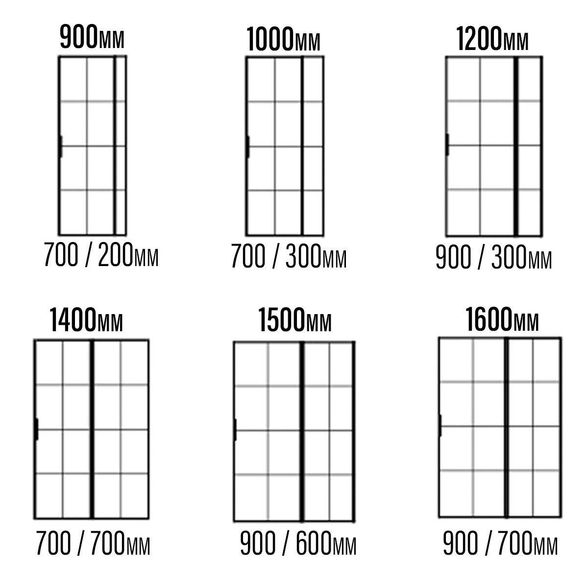 Drench FRAME Lite Shower Door Hinged To Inline Panel & Optional Side Panel