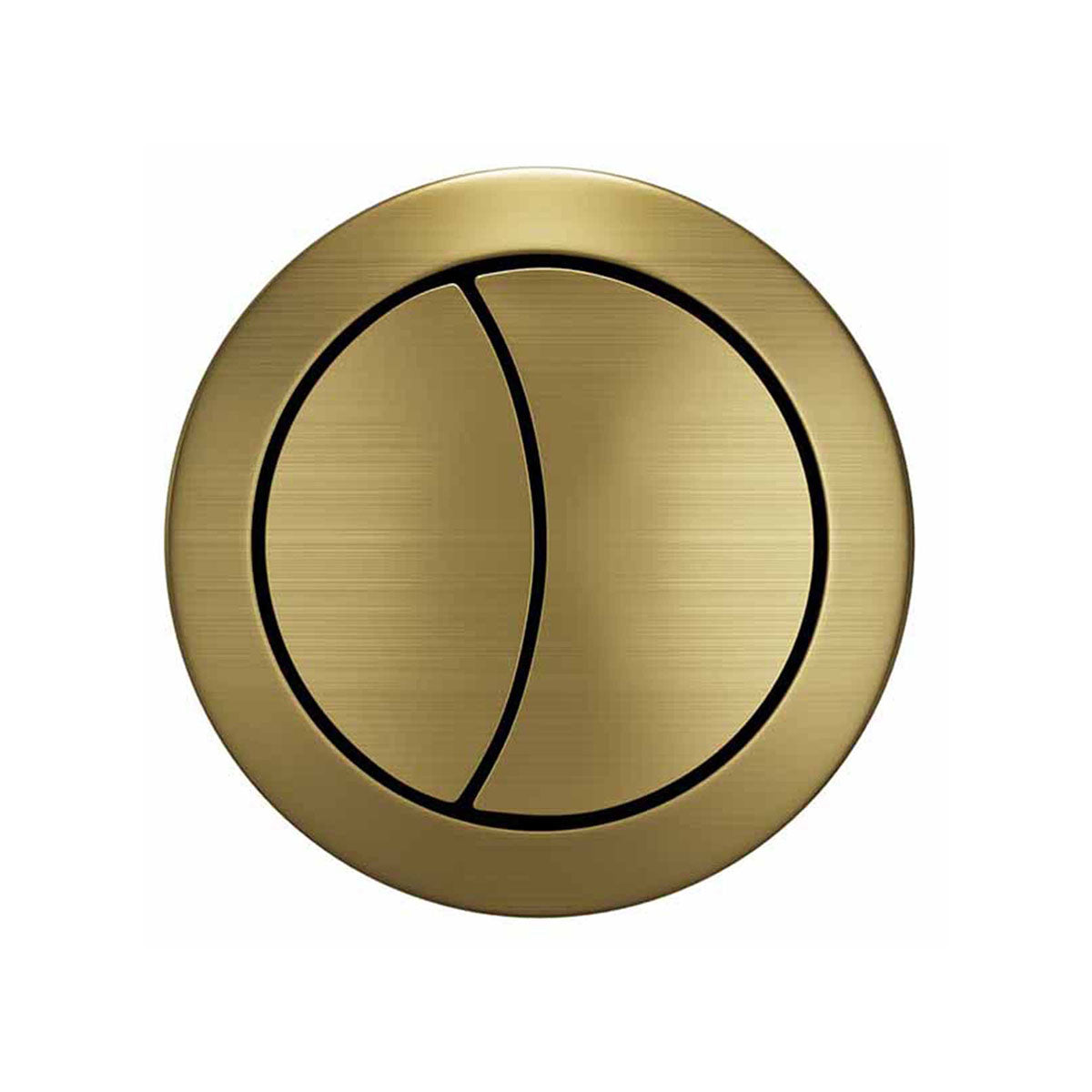 dual flush button brushed brass