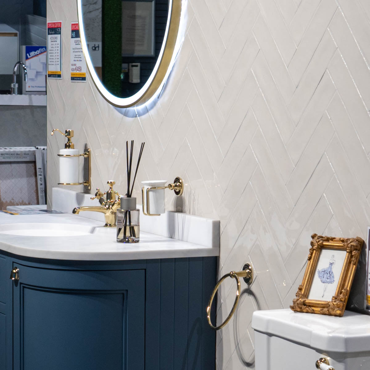 Poitiers Ecru Wall Tile 7.5x30cm Gloss