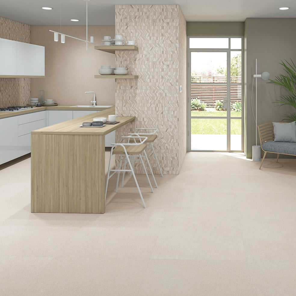 Arcana Elburg Beige Terrazzo Porcelain Tile 80x80cm
