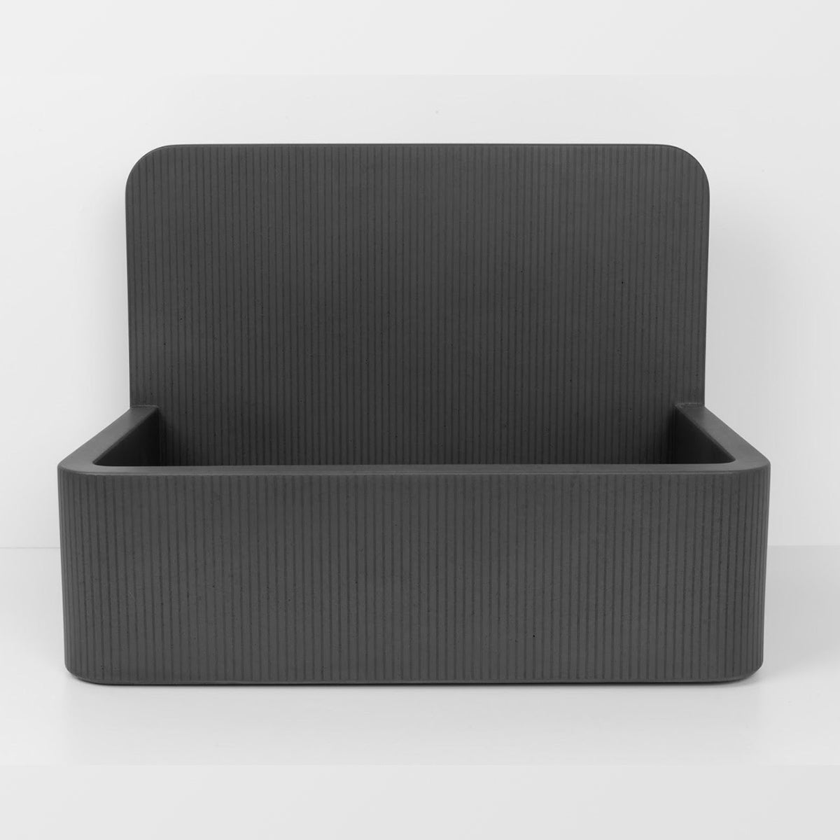 Kast Elm Patterned Wall-Hung Concrete Basin With Splashback