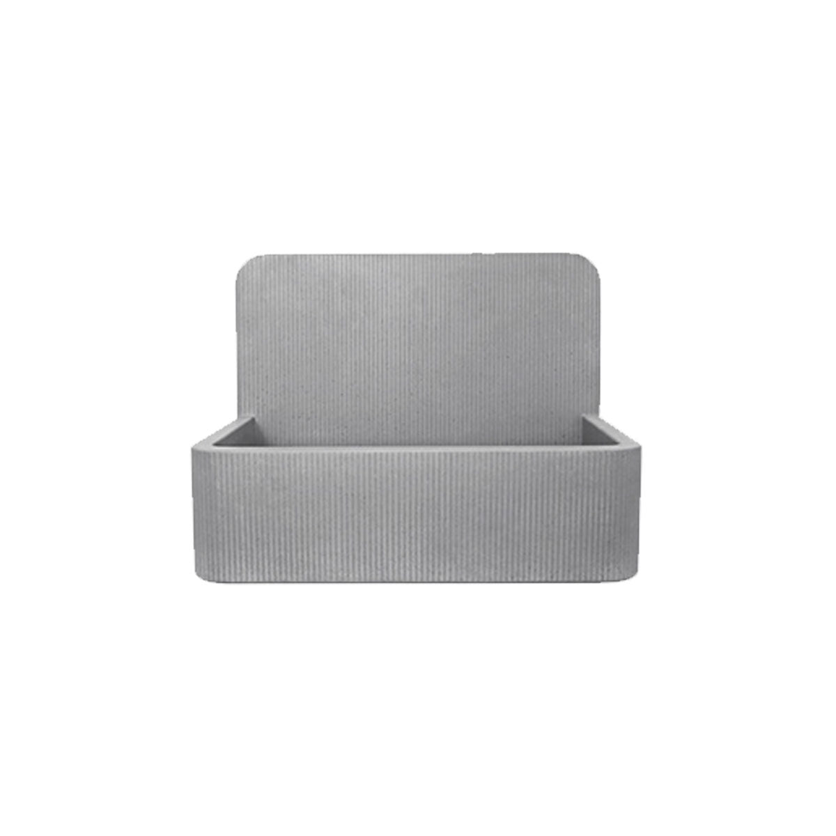 Kast Elm Patterned Concrete Basin With Splashback in Forest Finish