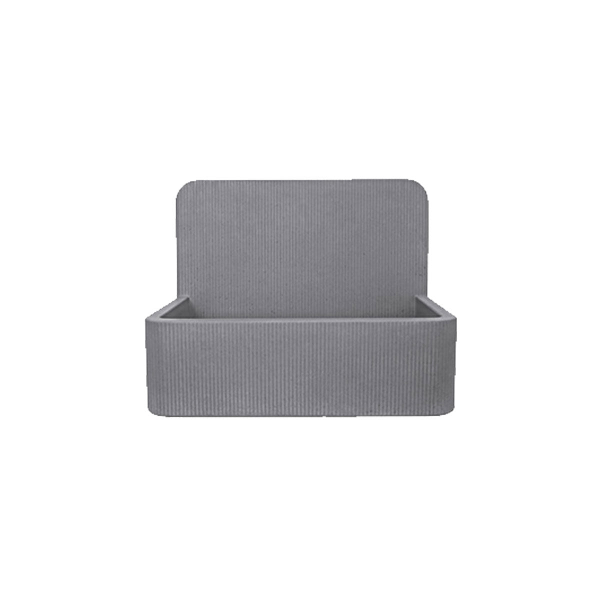 Kast Elm Patterned Concrete Basin With Splashback in Forest Finish