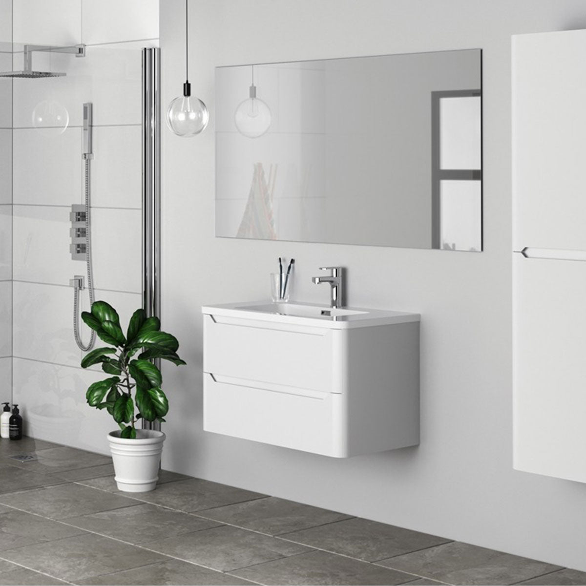 Granlusso Enzo Double Drawer Wall Hung Vanity Unit