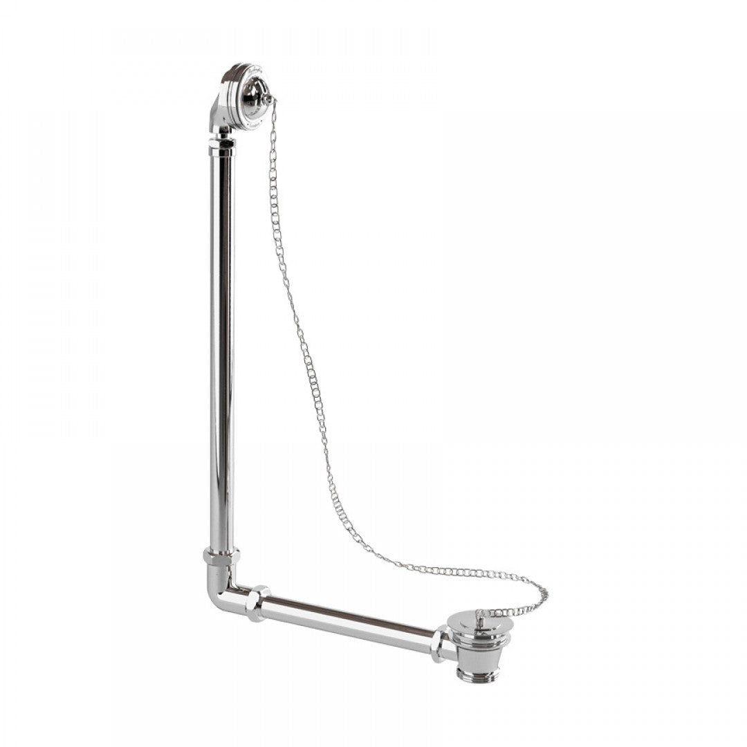Burlington Exposed Bath Overflow with Plug and Chain Waste Deluxe Bathrooms Ireland