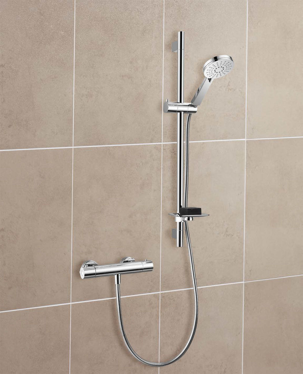 Fabo Thermostatic Bar Valve Shower Kit With Easy Fix Brackets