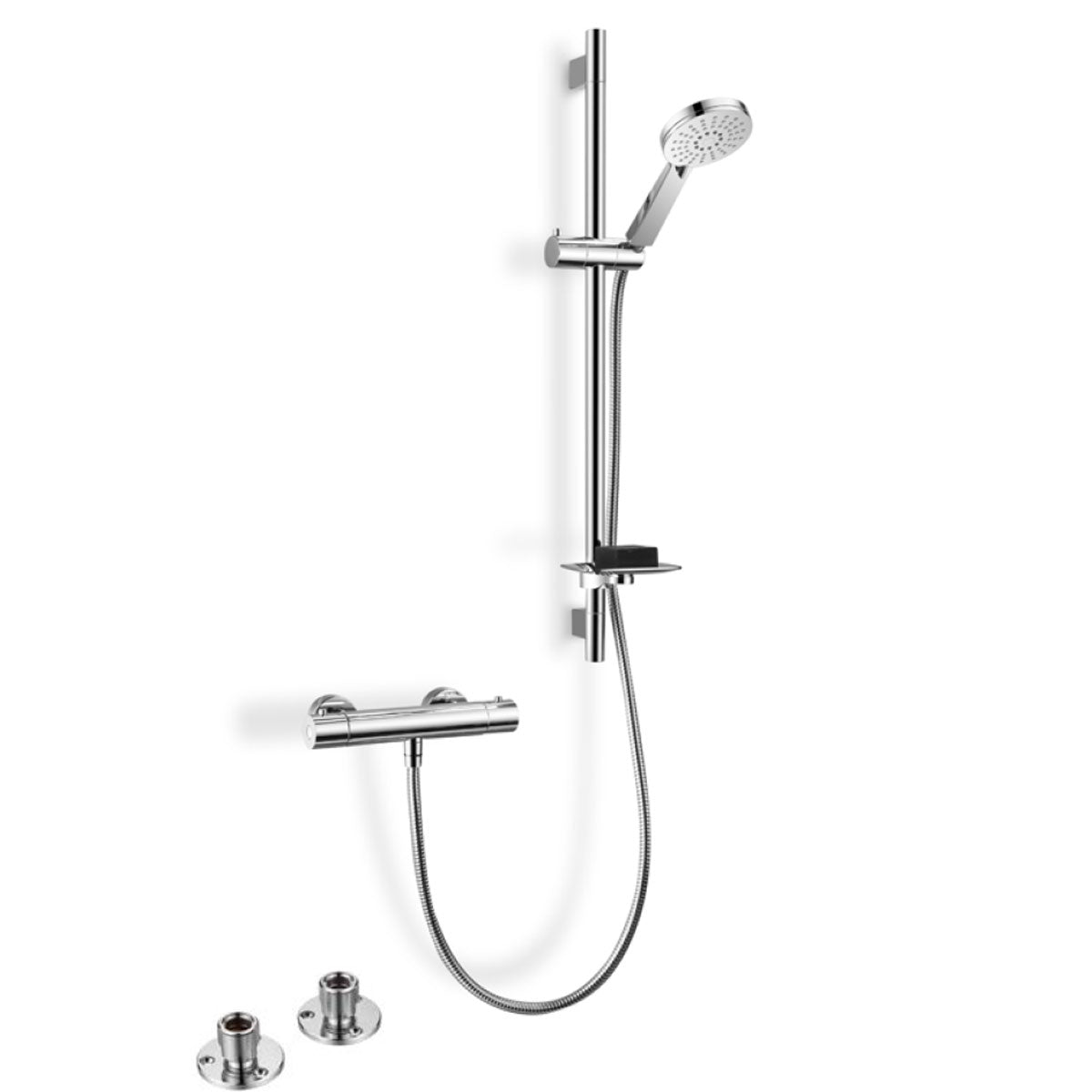 Fabo Thermostatic Bar Valve Shower Kit With Easy Fix Brackets