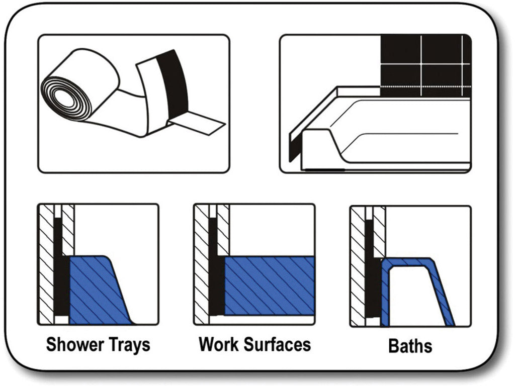 Flexible Waterproof Shower Tray Seal