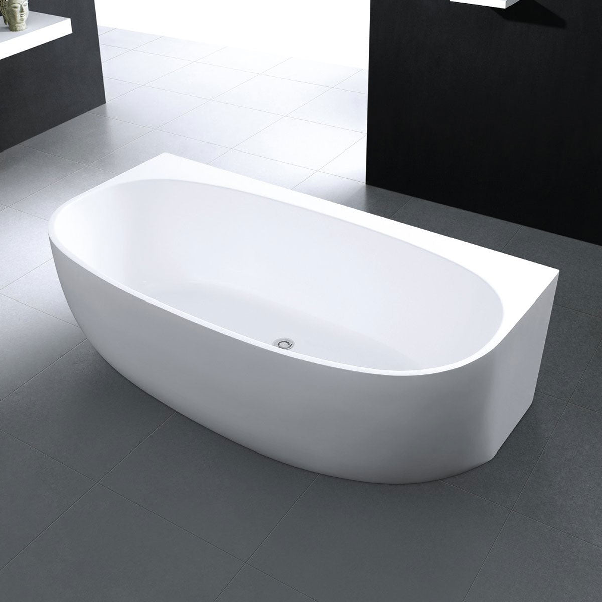 Granlusso Venice Back To Wall Freestanding Acrylic Bath