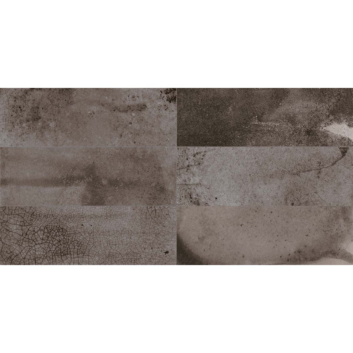 FS Raku Black Decor Wall Tile 20x40cm Matte