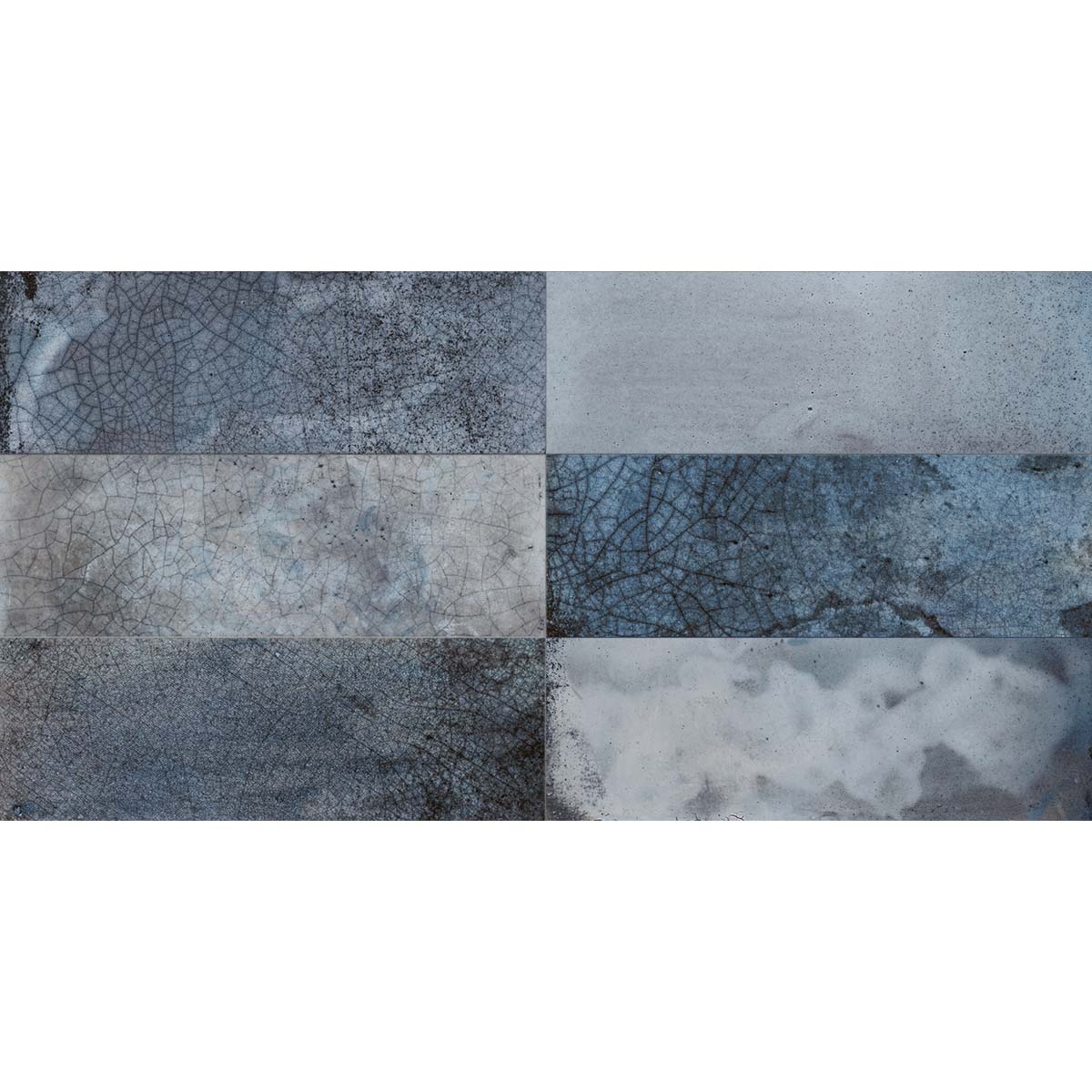 FS Raku Blue Decor Wall Tile 20x40cm Matte