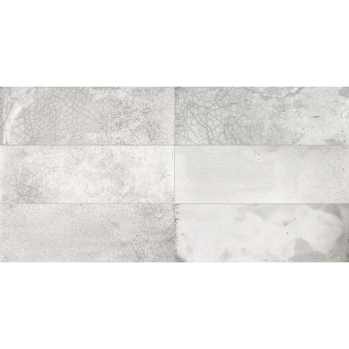 FS Raku Silver Decor Wall Tile 20x40cm Matte