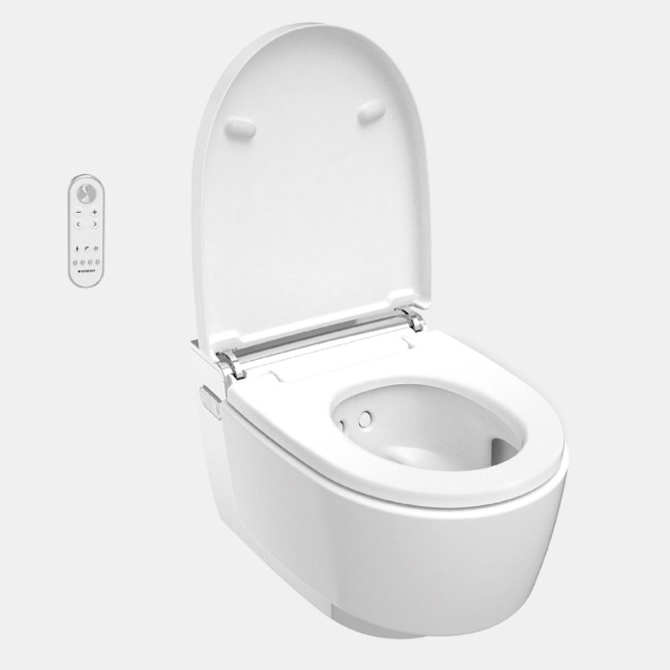 Geberit AquaClean Mera Classic Rimless Wall Mounted Shower WC With Soft Close Toilet Seat