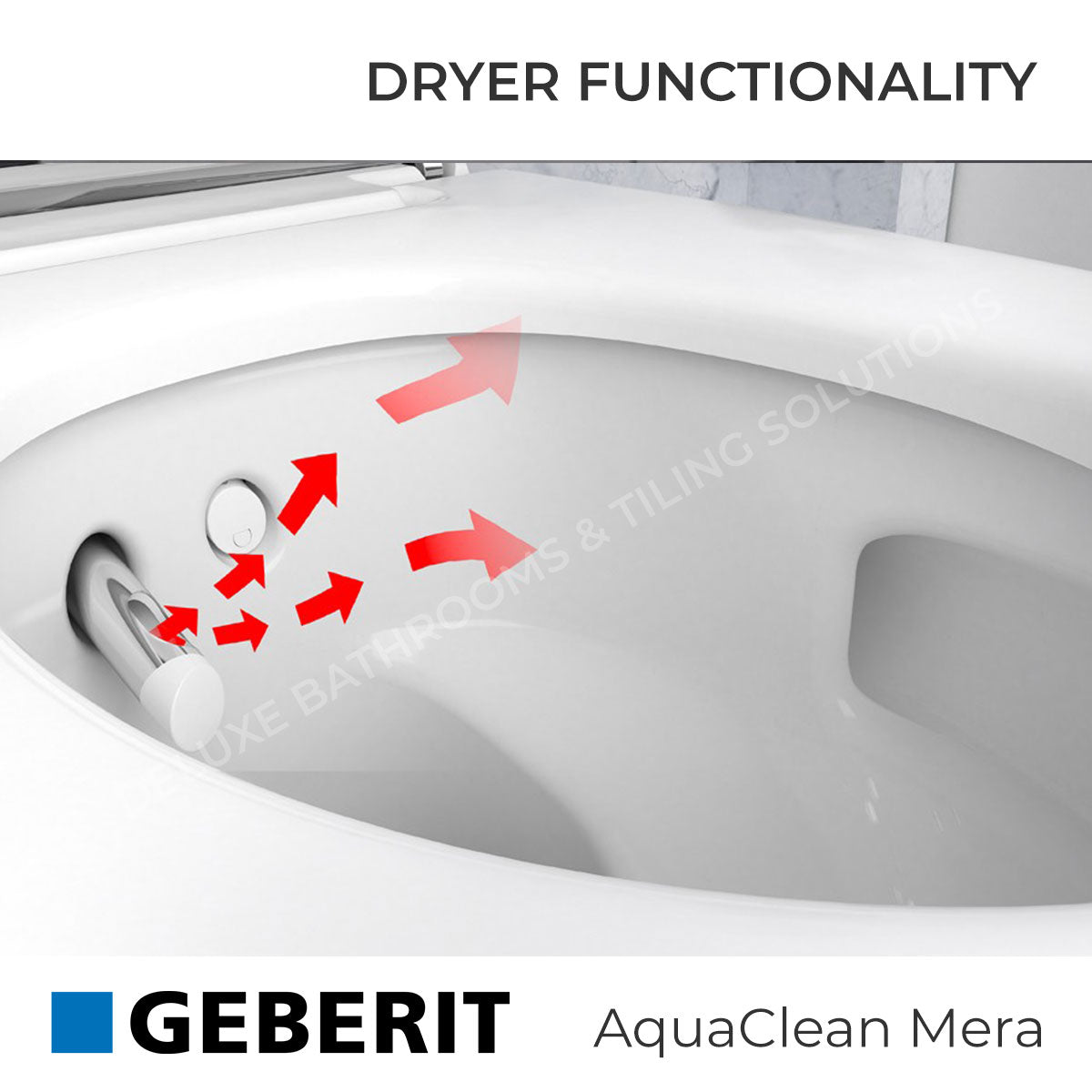 Geberit AquaClean Mera Comfort Rimless Wall Mounted WC Shower With Soft Close Toilet Seat