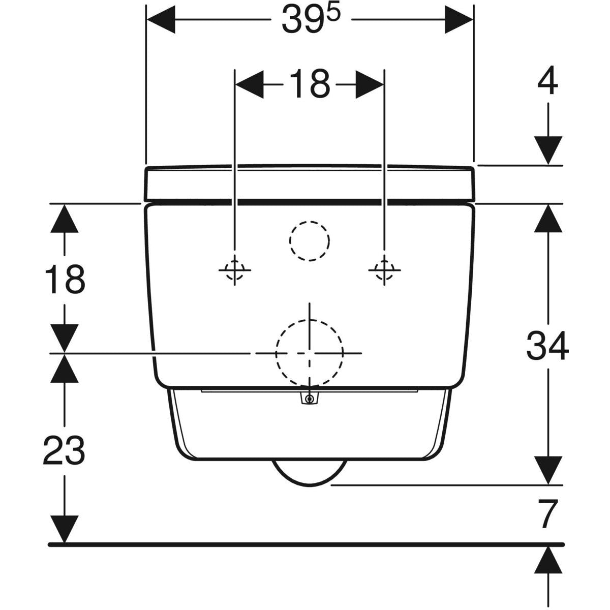 Geberit AquaClean Mera Comfort Rimless Wall Mounted WC Shower With Soft Close Toilet Seat