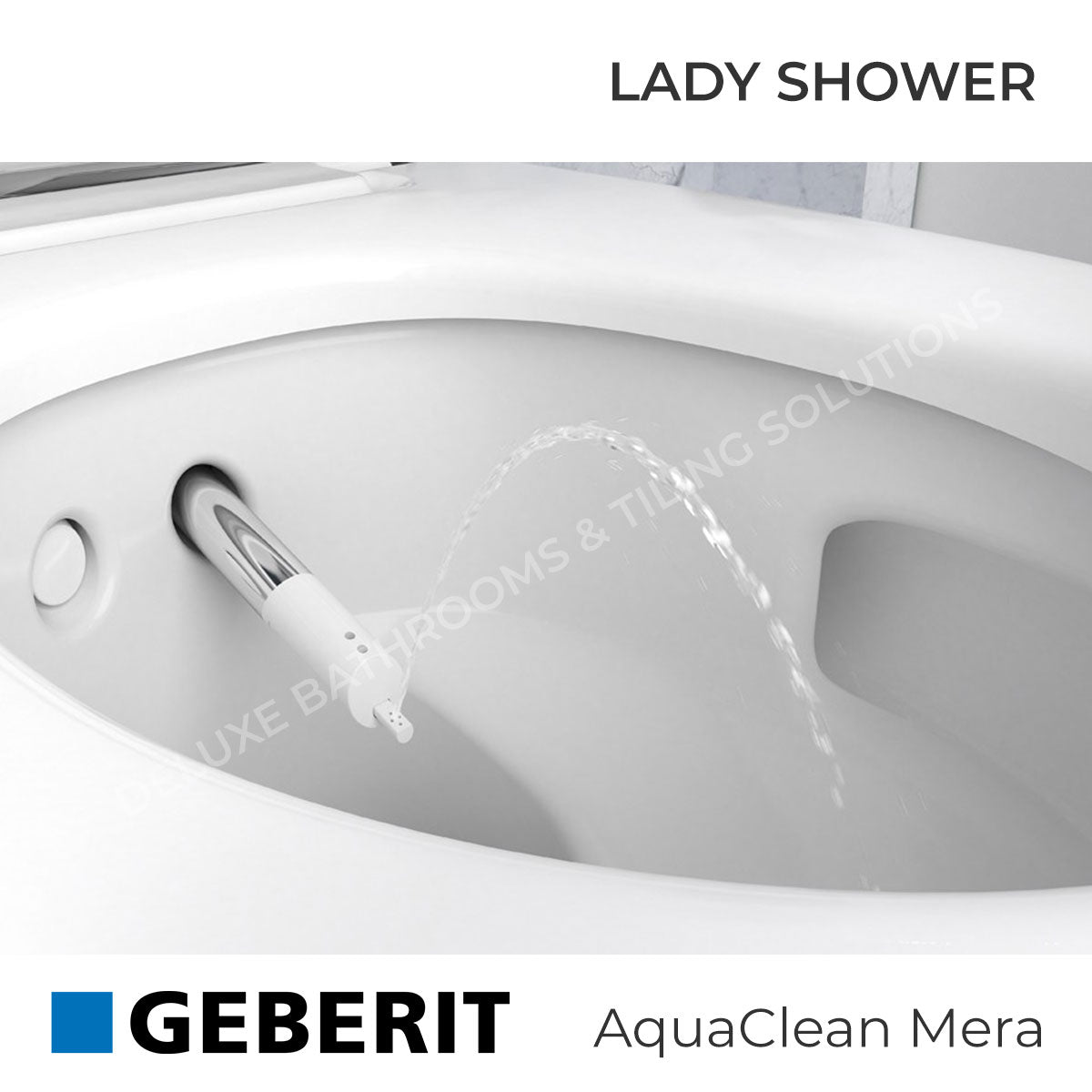 Geberit AquaClean Mera Comfort Rimless Wall Mounted WC Shower With Soft Close Toilet Seat