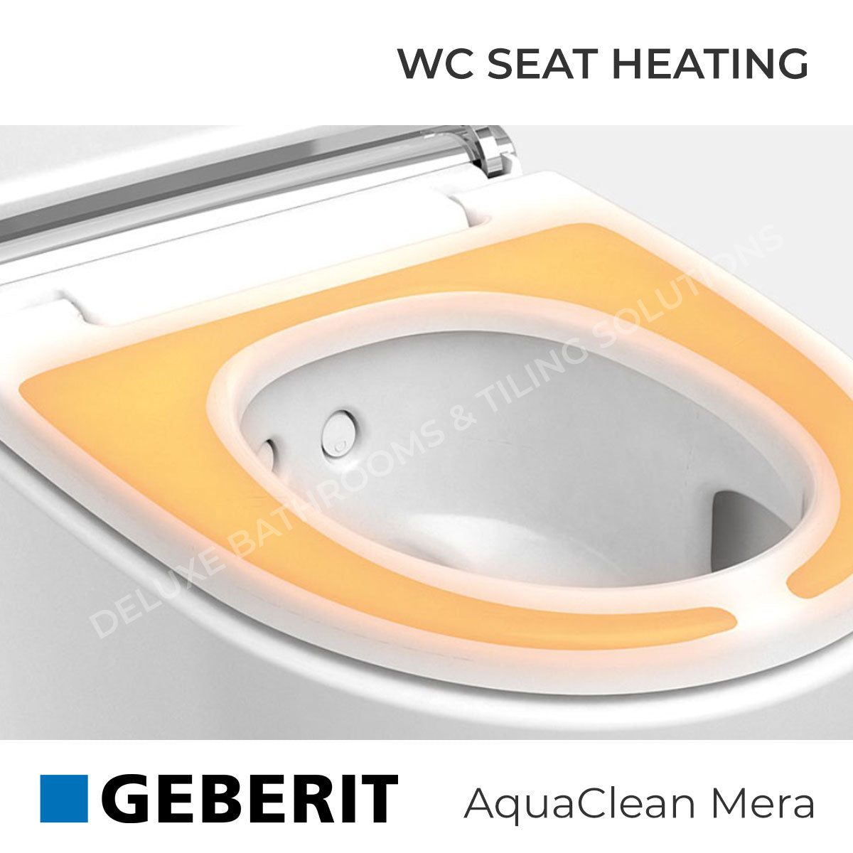 Geberit AquaClean Mera Comfort Rimless Wall Mounted WC Shower With Soft Close Toilet Seat