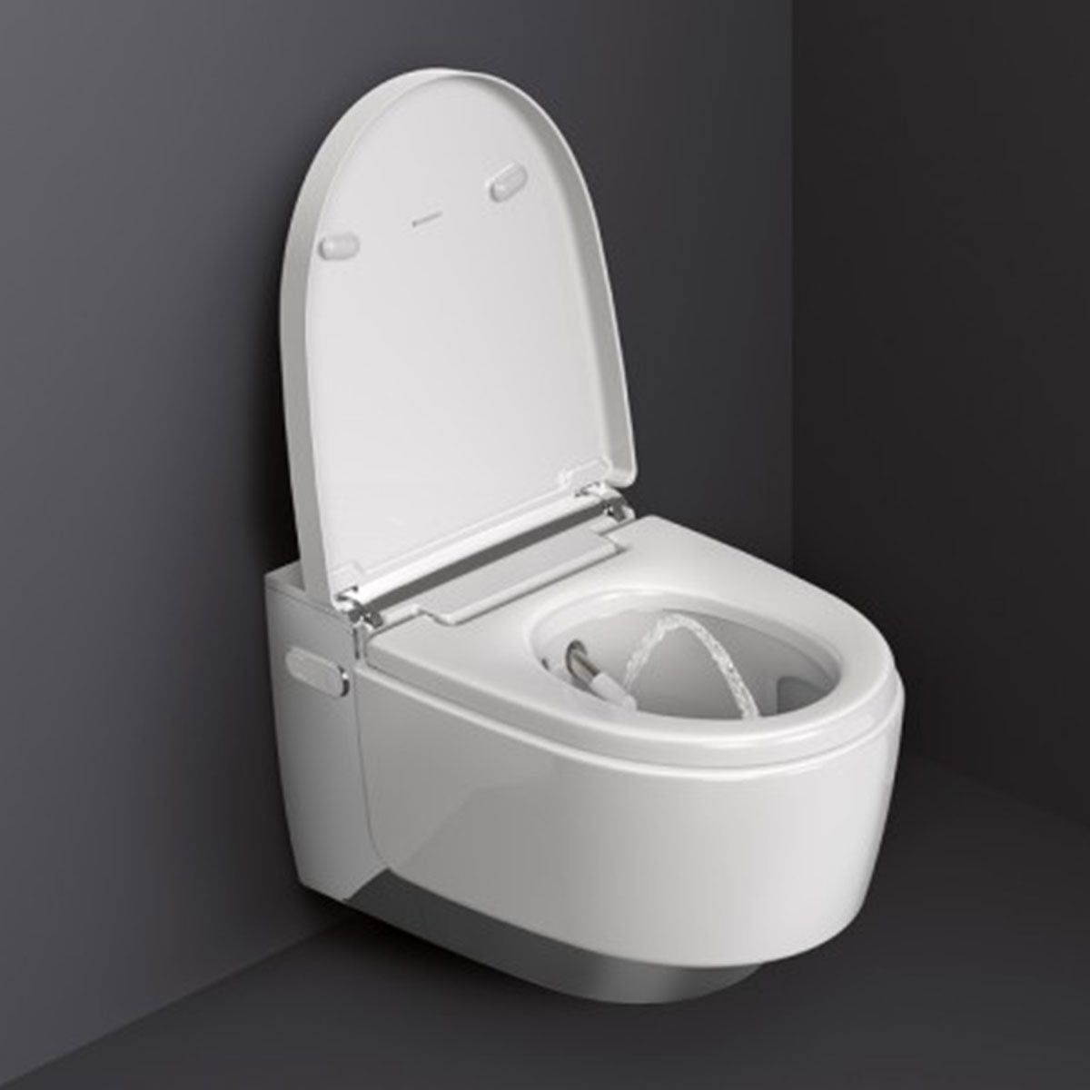 Geberit AquaClean Mera Classic Rimless Wall Mounted Shower WC With Soft Close Toilet Seat