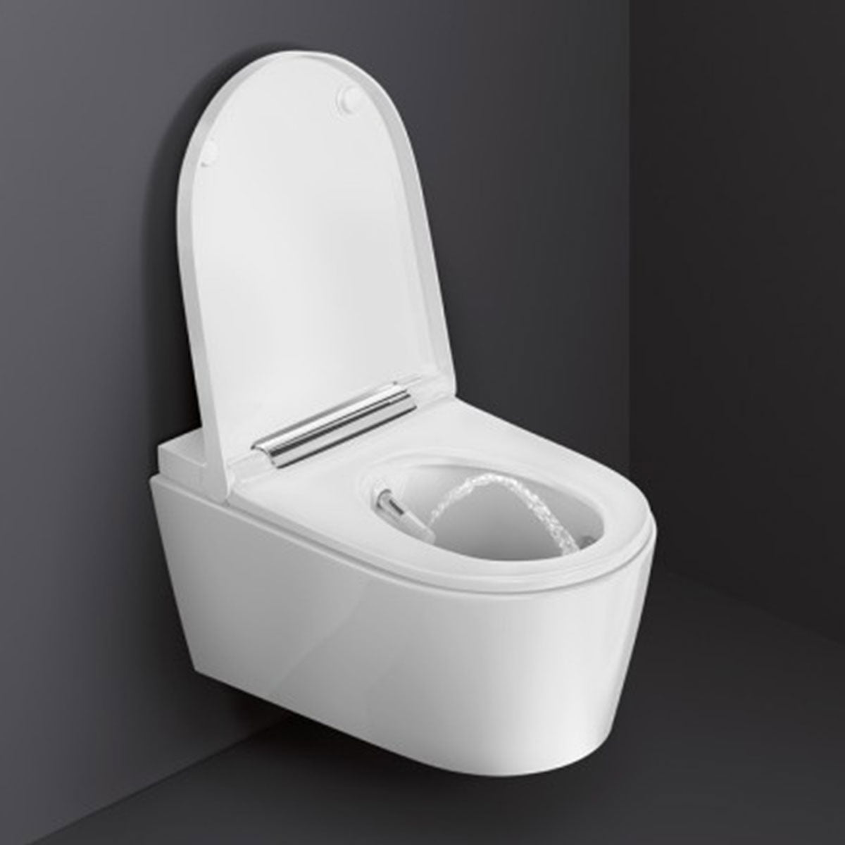 Geberit AquaClean Sela Rimless Wall Mounted Shower WC With Soft Close Toilet Seat