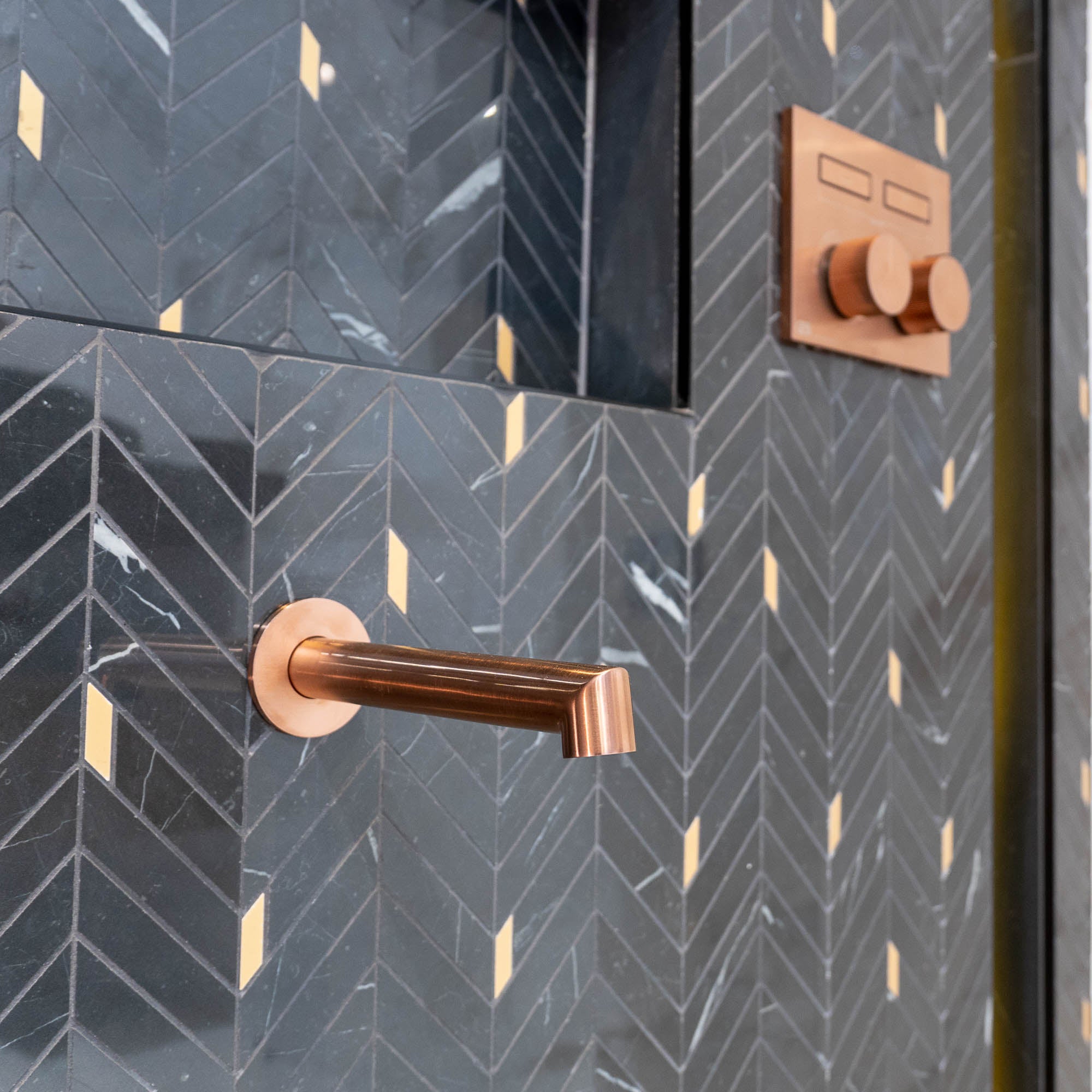 gessi anello bath spout copper brushed lifestyle