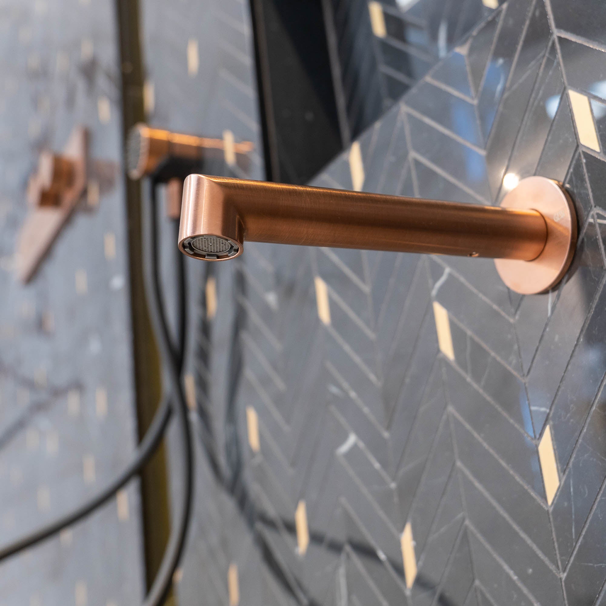 gessi anello bath spout copper brushed lifestyle